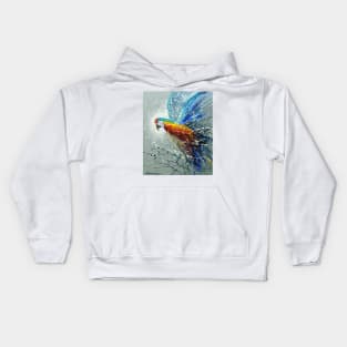 Parrot in flight Kids Hoodie